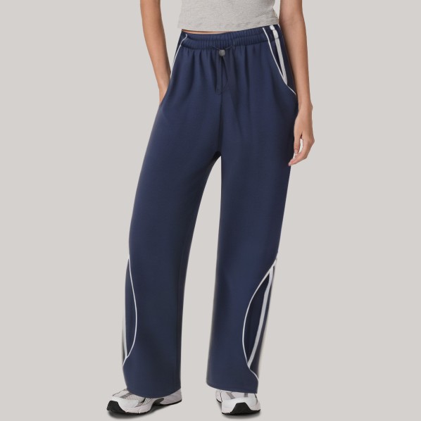 Outdoor elastic waist loose fit women's sports pants