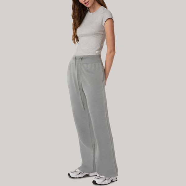 High-waisted stretch wide-leg women's sports pants