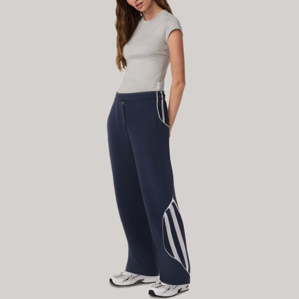 Outdoor elastic waist loose fit women's sports pants