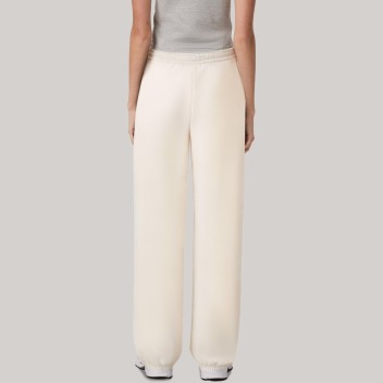 Beige elastic waist women's jogger pants