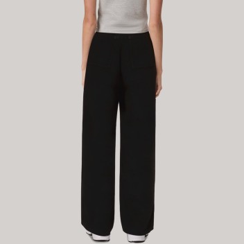 Black comfortable and warm women's sports pants