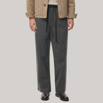 Grey side zipper straight leg men's windproof pants
