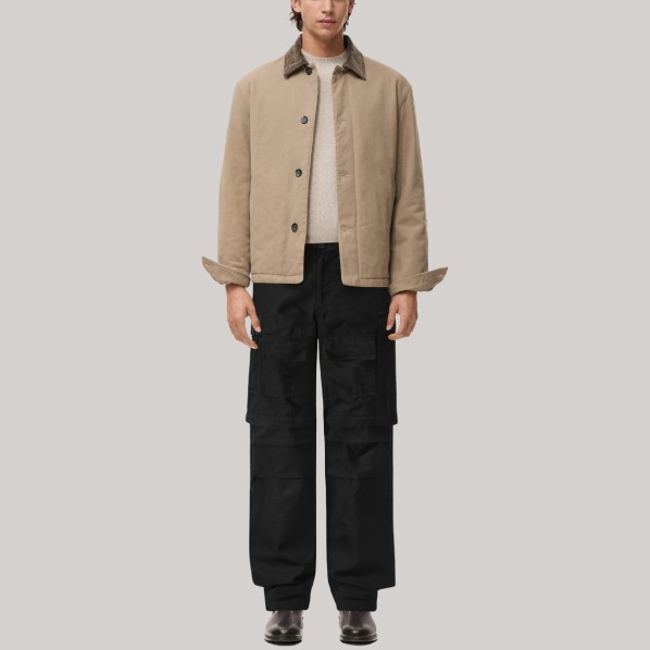 Casual black straight-leg men's windproof pants
