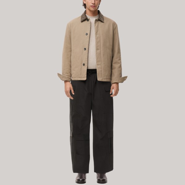 Lightweight black loose fit men's windproof pants