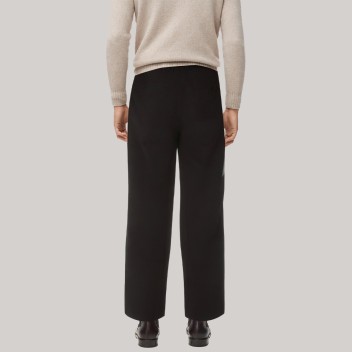 Color-blocked elastic waist men's windproof pants