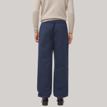 Classic blue straight-leg men's windproof pants