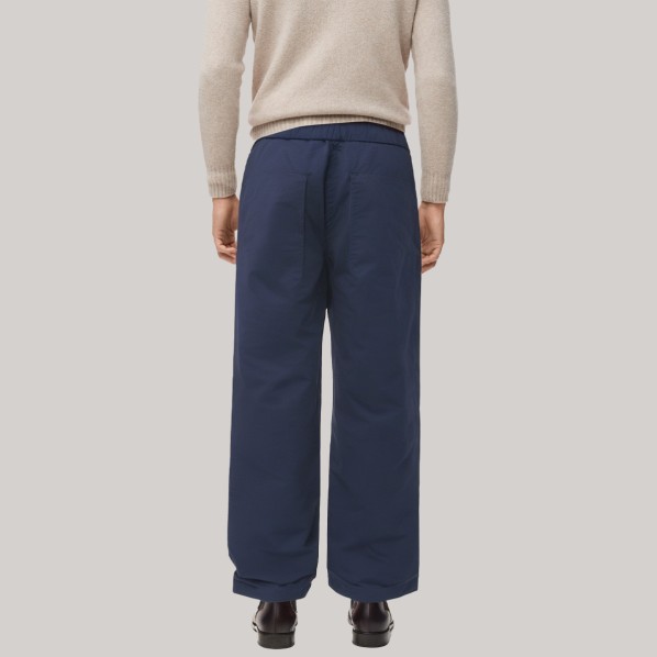 Classic blue straight-leg men's windproof pants