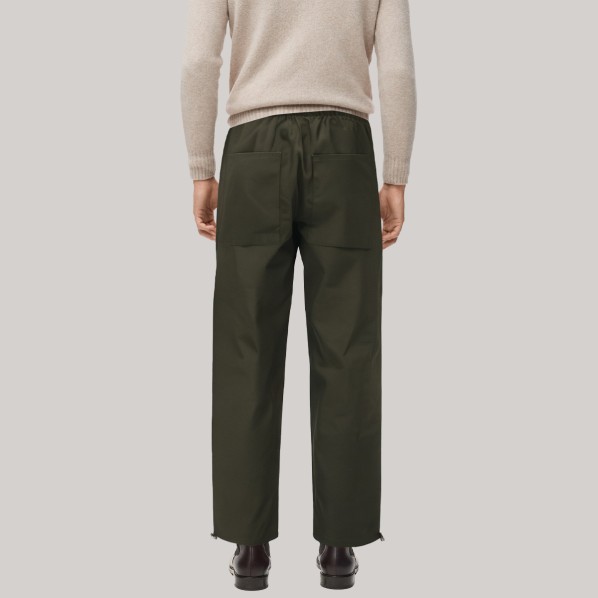 Elastic waist straight leg men's windproof pants