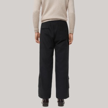 Lightweight black loose fit men's windproof pants