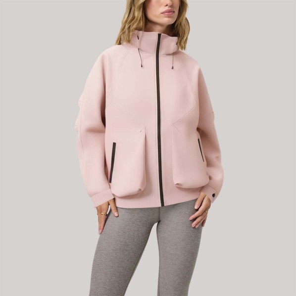 Lightweight outdoor hooded women's windbreaker