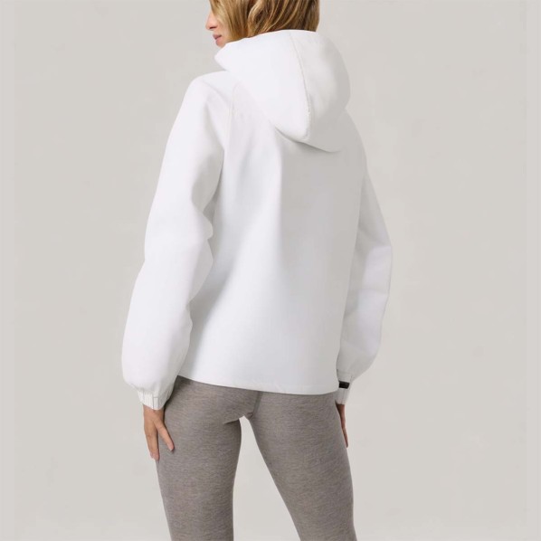 Loose-fitting hooded women's hiking jacket