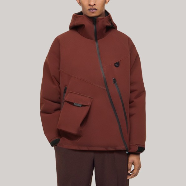 High-quality hooded men's mountaineering jacket