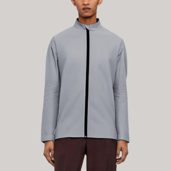 Outdoor stand-collar zippered windproof jacket