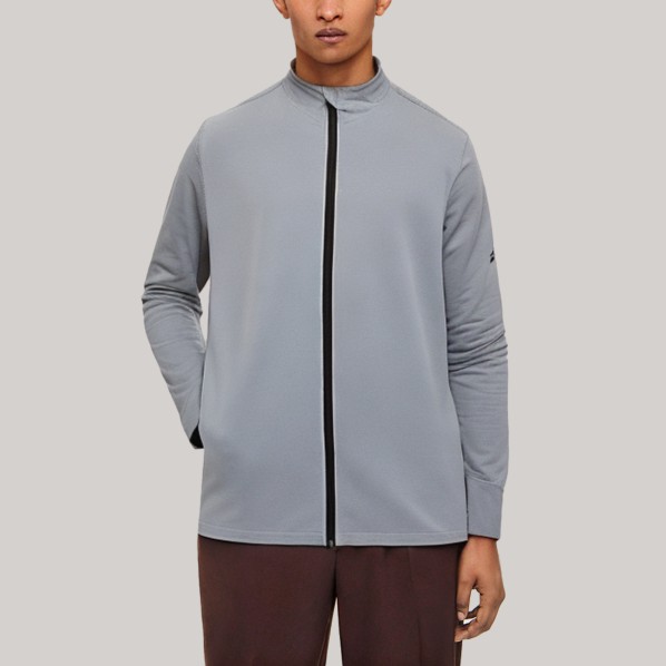 Outdoor stand-collar zippered windproof jacket