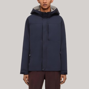 Casual hooded loose-fitting men's windbreaker
