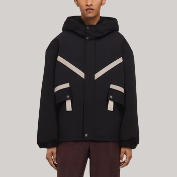 Splash-proof outdoor hooded men's windproof jacket