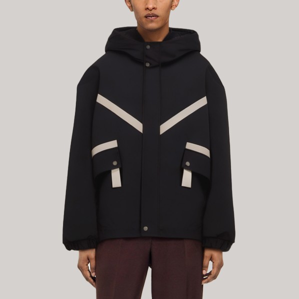 Splash-proof outdoor hooded men's windproof jacket