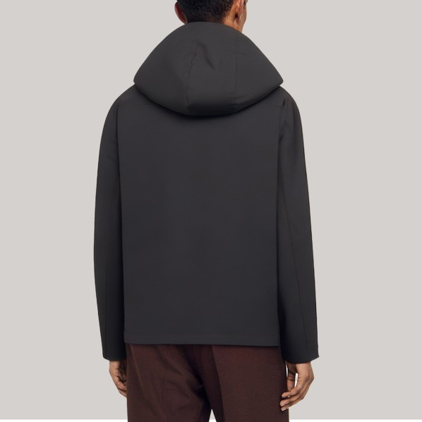 Stylish hooded loose-fitting men's windbreaker