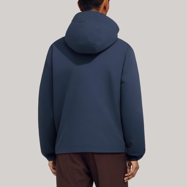 Waterproof and comfortable hooded men's windbreaker