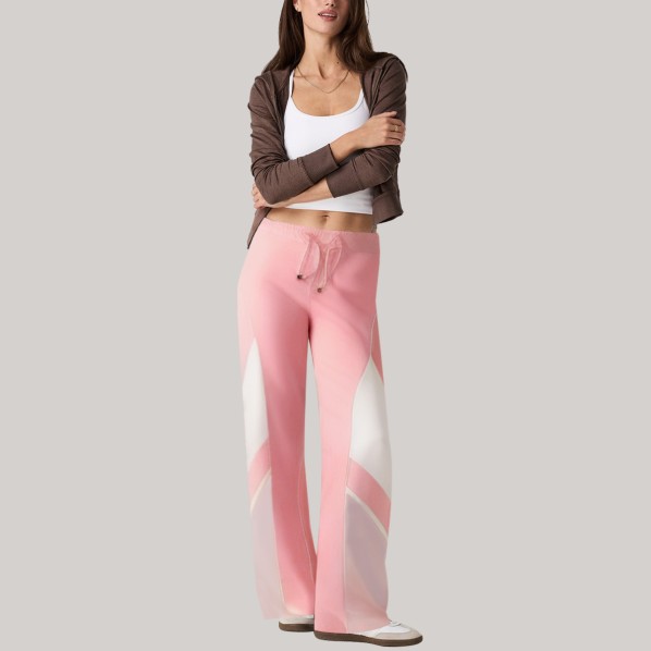 Pink fashion straight leg women's windproof pants