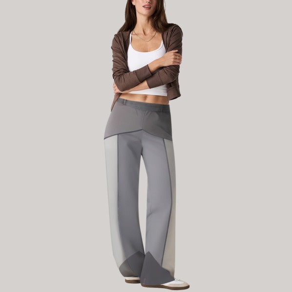 Lightweight color-blocked women's windproof pants
